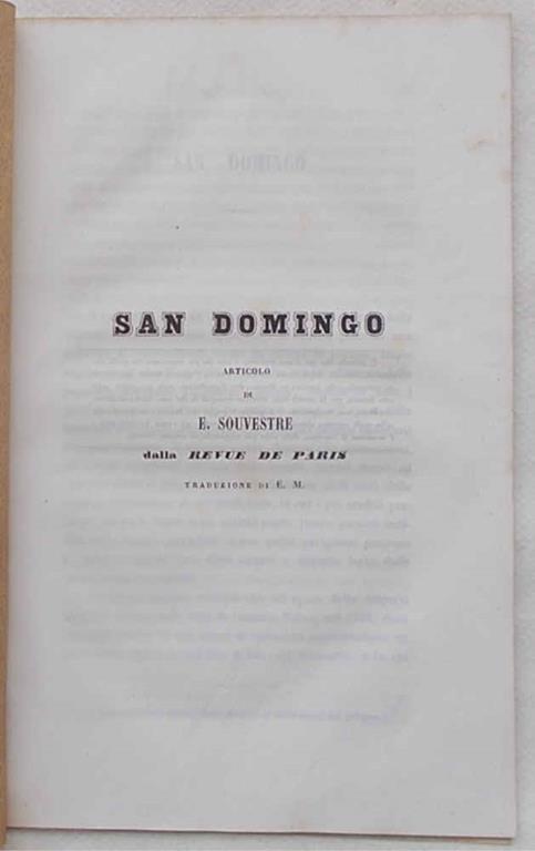 San Domingo - Emilio Souvestre - copertina