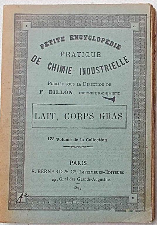 Lait, corps gras alimentaires - F. Billon - 6