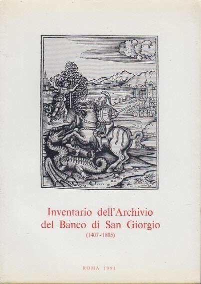 Inventario dell'archivio del banco di san giorgio (1407-1805). vol. iii banchi e tesoreria tomo 2 - copertina