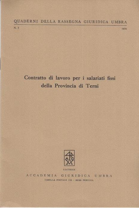 Contratto di lavoro per i salariati fissi della provincia di terni - 2