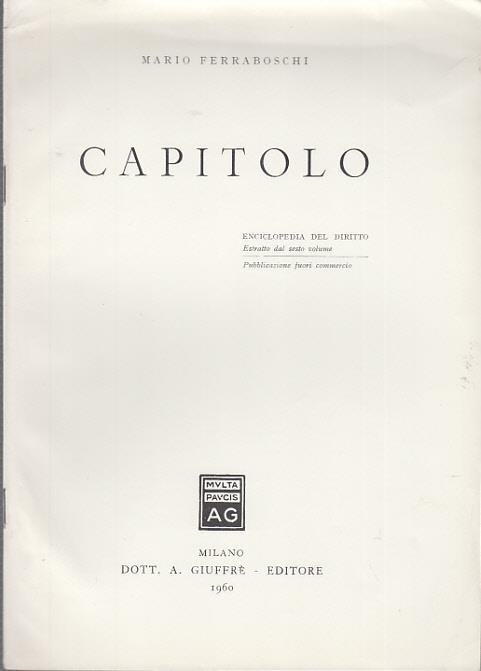 Capitolo - Mario Ferraboschi - copertina