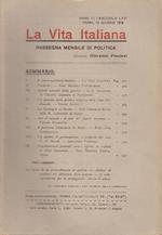 La vita italiana rassegna mensile di politica interna estera, coloniale e di emigrazione anno vi fascicolo lxvi giugno roma 15 giugno 1918