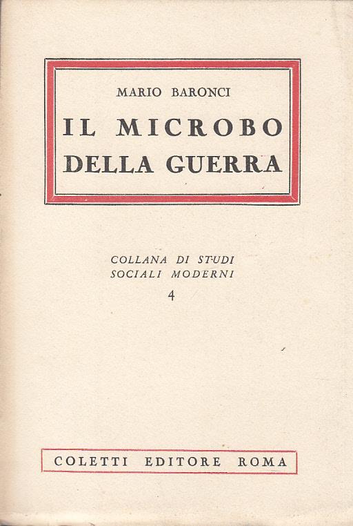 Il microbo della guerra - Mario Baronci - copertina