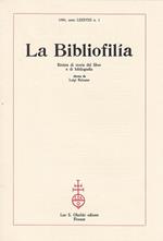 La Bibliofilia 1986 anno LXXXVIII n.1