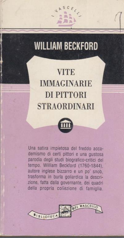 Vite immaginate di pittori straordinari - William Beckford - copertina