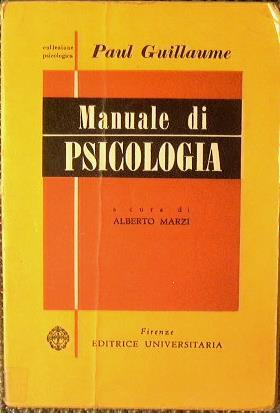 Manuale di Psicologia - Paul Guillaume - copertina