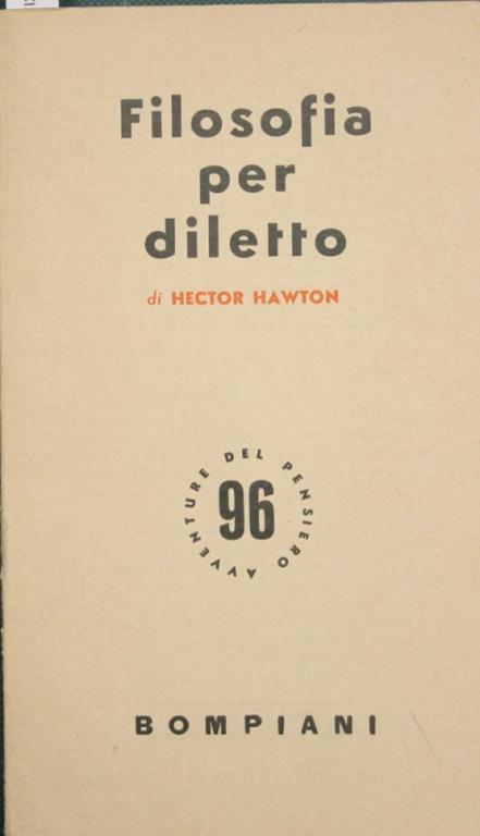 Filosofia per diletto - Hector Hawton - copertina