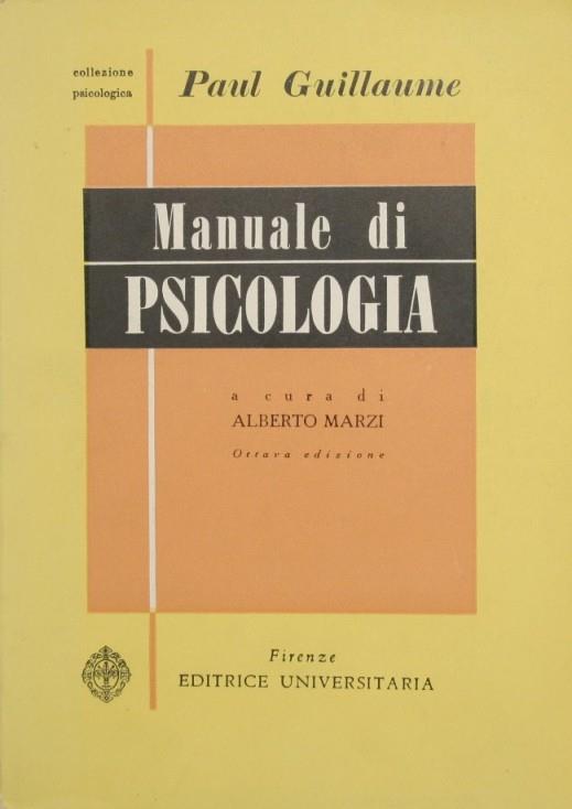 Manuale di Psicologia - Paul Guillaume - copertina