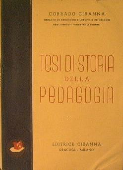 Tesi di storia della pedagogia - Corrado Ciranna - copertina