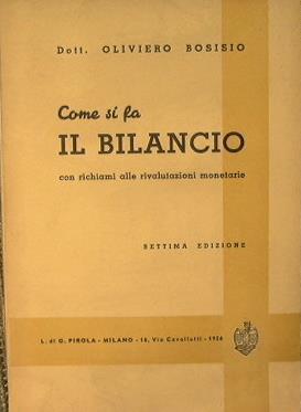 Come si fa il bilancio. Con richiami alle rivalutazioni monetarie - Oliviero Bosisio - copertina