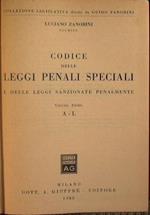 Codice delle leggi penali speciali. E delle leggi sanzionate penalmente