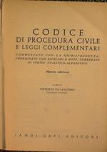 Codice di procedura civile e leggi complementari. Commentato la giurisprudenza e, coordinato con richiami e note e corredato di indice analitico alfabetico