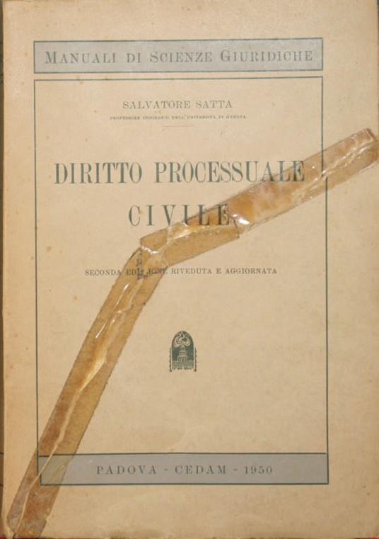 Diritto processuale civile - Salvatore Satta - copertina