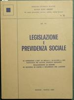 Legislazione sociale. Istituzioni di Previdenza Sociale