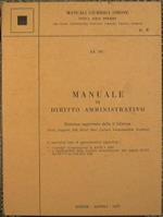 Manuale di Diritto Amministrativo