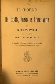 Il giorno. Odi scelte, poesie e prose varie - Giuseppe Parini - copertina