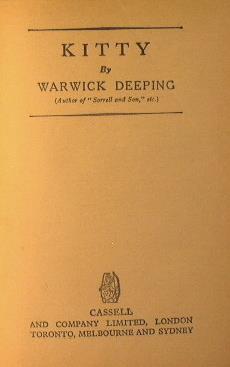 Kitty - Warwick Deeping - copertina