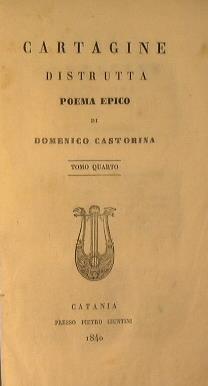 Cartagine distrutta. Poema epico - Domenico Castorina - copertina