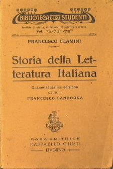 Storia della letteratura italiana - Francesco Flamini - copertina