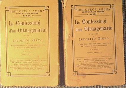 Le confessioni d'un ottuagenario - Ippolito Nievo - copertina