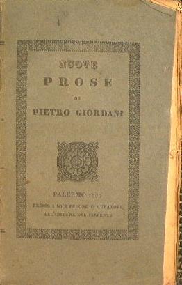 Nuove prose - Pietro Giordani - copertina