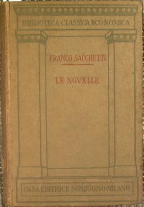 Le novelle - Franco Sacchetti - copertina