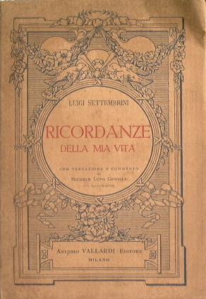 Ricordanze della mia vita - Luigi Settembrini - copertina