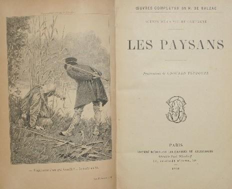 Les paysans - Honoré de Balzac - copertina