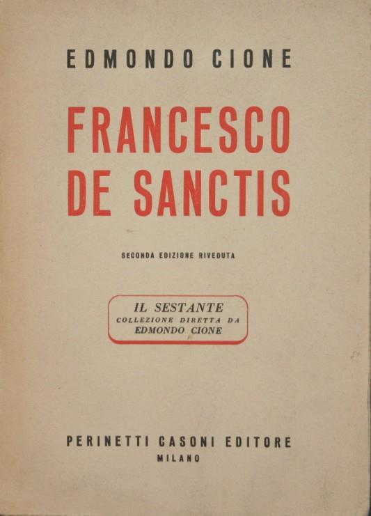 Francesco De Sanctis - Edmondo Cione - copertina