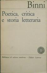 Poetica, critica e storia letteraria