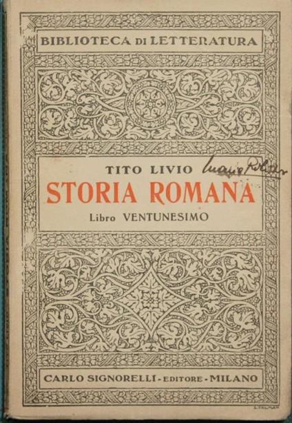 Storia romana. Libro ventunesimo - Tito Livio - copertina