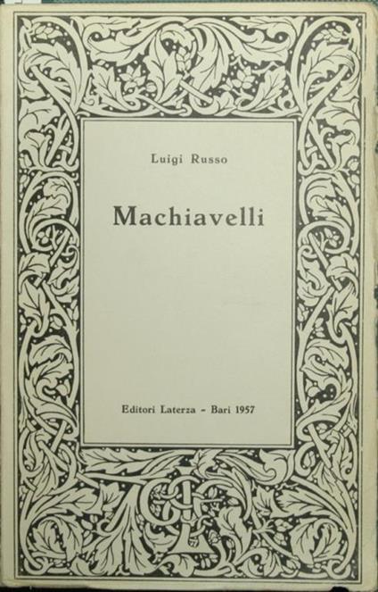 Machiavelli - Luigi Russo - copertina