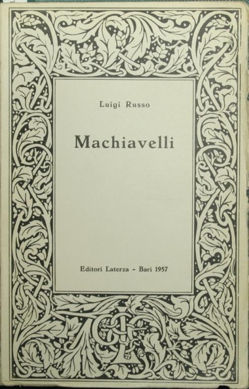 Machiavelli - Luigi Russo - copertina