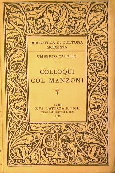 Colloqui col Manzoni - Umberto Calosso - copertina