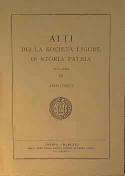 Atti della Società Ligure di Storia Patria - copertina