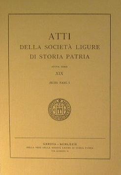 Atti della Società Ligure di Storia Patria - copertina