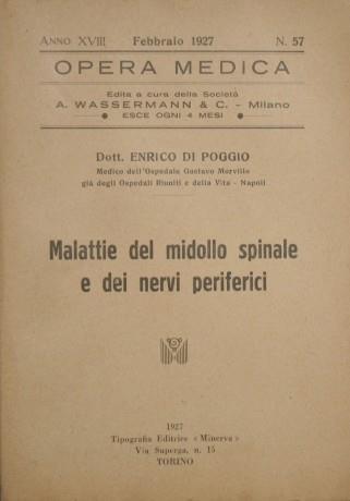 Malattie del midollo spinale e dei nervi periferici - Enrico Di Poggio - copertina