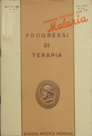 Progressi di terapia. Numero speciale per la malaria - copertina