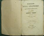 Saggio sull'onanismo. Avvertimenti del celebre dottor Tissot ascritto a diverse società mediche di Europa