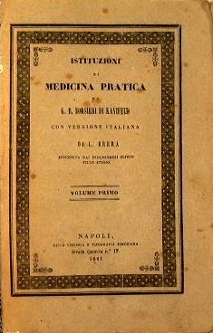 Istituzioni di medicina pratica - Giovanni Battista Borsieri - copertina