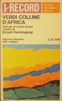 Verdi colline d'Africa - Ernest Hemingway - copertina