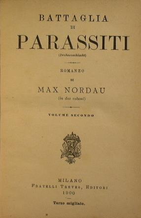 Battaglia di parassiti Vol. II - Max Nordau - copertina