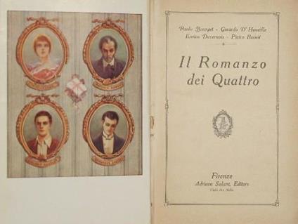 Il romanzo dei quattro - Paul Bourget - copertina