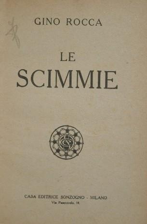 Le scimmie - Gino Rocca - copertina