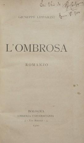 L' ombrosa. Romanzo - Giuseppe Lipparini - copertina