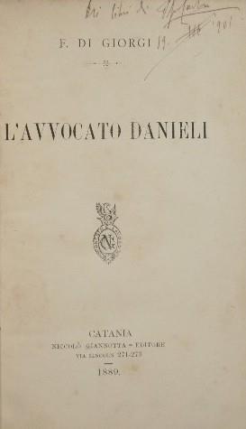L' avvocato Danieli - Ferdinando Di Giorgi - copertina