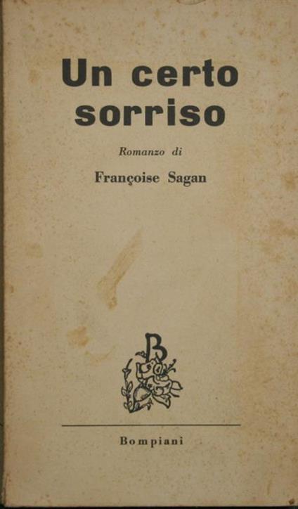 Un certo sorriso. Romanzo - Françoise Sagan - copertina