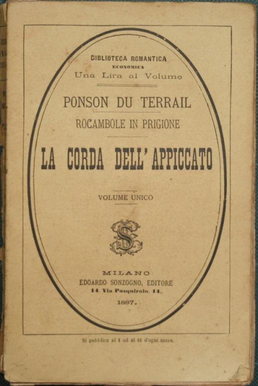 La corda dell'appiccato. Rocambole in prigione - Pierre Alexis Ponson du Terrail - copertina