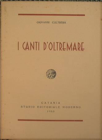 I canti d'oltremare - Giovanni Cultrera - copertina