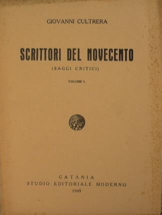 Scrittori del novecento - Giovanni Cultrera - copertina